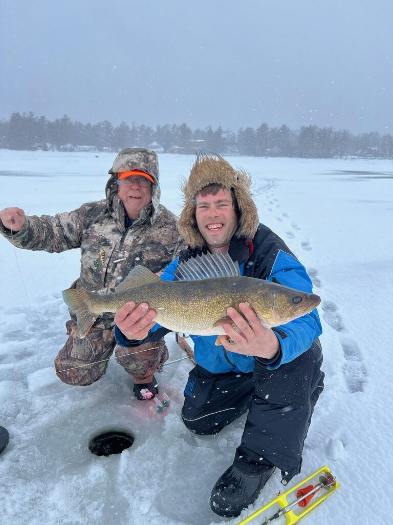 Ice fishing in Michigan